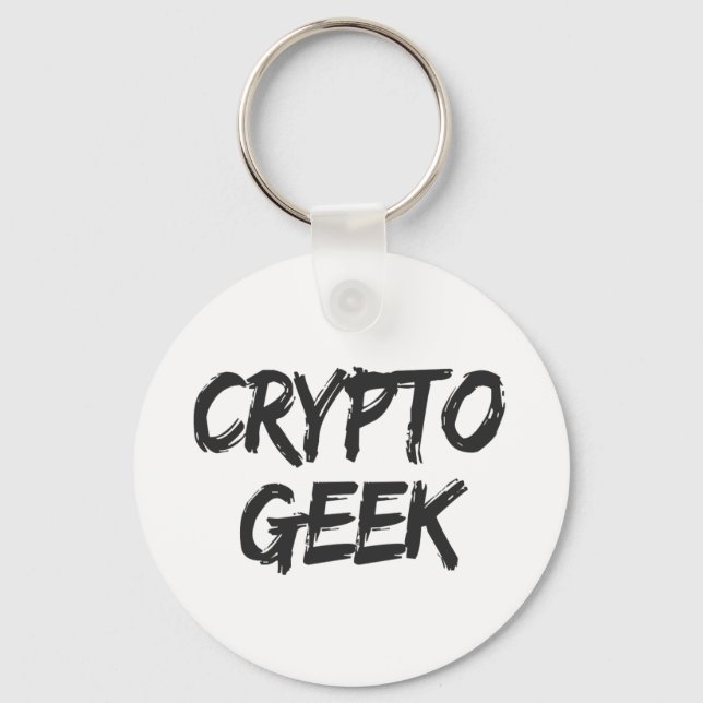 Crypto Geek Print Key Ring (Front)