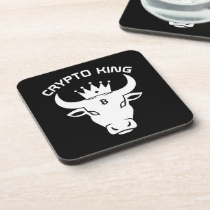Crypto King Black Coaster