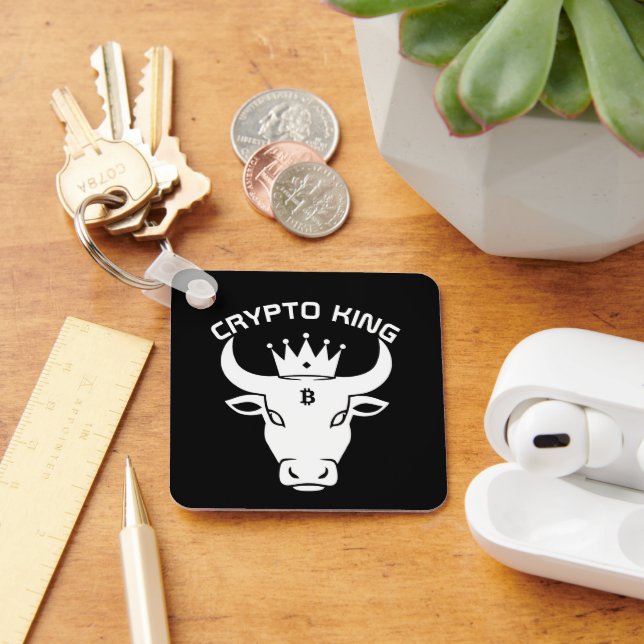 Crypto King Black Key Ring (Desk)