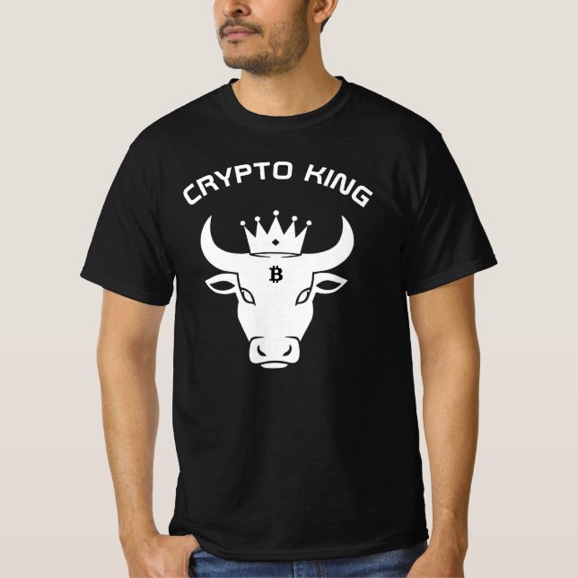 Crypto King Personalised Black T-Shirt (Front)
