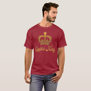 Crypto King T-Shirt in Maroon and Gold