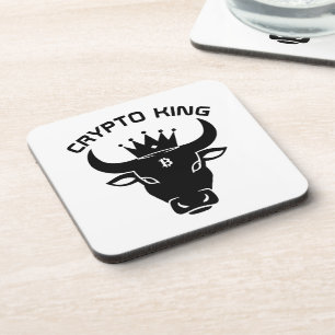 Crypto King White Coaster
