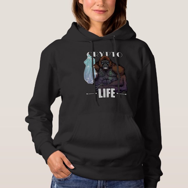 Crypto Life Diamond Hands Memes Men Women Dad Trad Hoodie (Front)