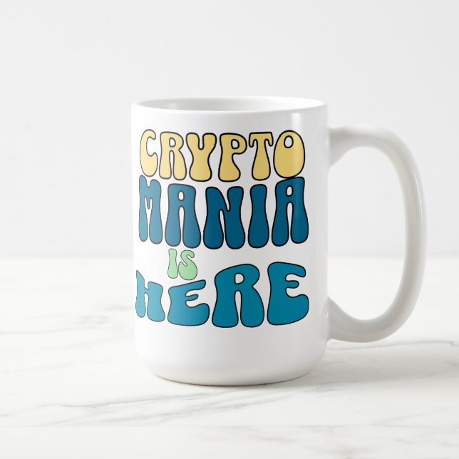 Crypto Mania Retro Blue Mug (Right)