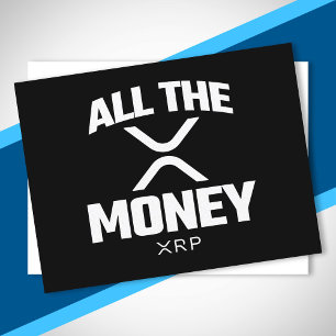 Crypto Meme XRP Cryptocurrency All The Money Quote Postcard