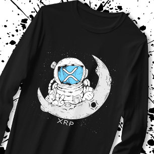 Crypto Meme - XRP Cryptocurrency - Astronaut Moon T-Shirt