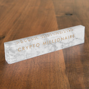 Crypto millionaire Entrepreneur NFT Nameplate
