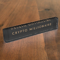Crypto millionaire Entrepreneur NFT Nameplate