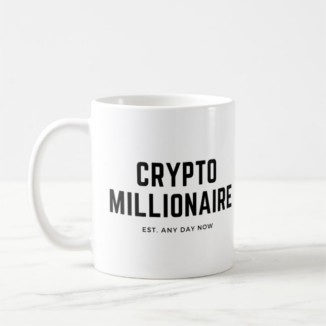 Crypto Millionaire Est Any Day Now Trader Coffee Mug (Left)