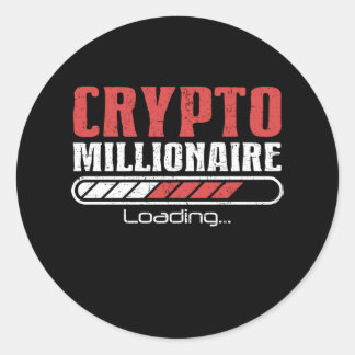 Crypto Millionaire Funny Bitcoin Crypto Classic Round Sticker