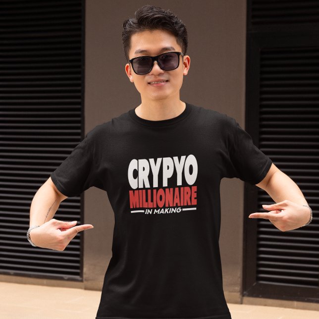 Crypto Millionaire in Making Planner T-Shirt (funny crypto millionaire in the making bitcoin t shirt)