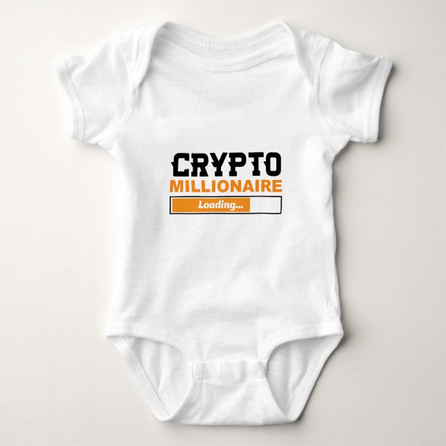Crypto Millionaire Loading Baby Bodysuit (Front)