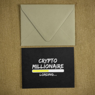 Crypto Millionaire Loading Bitcoin Postcard