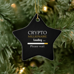 Crypto Millionaire Loading funny online trading Ceramic Ornament