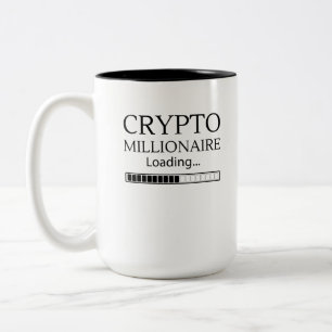 Crypto Millionaire Loading please wait Two-Tone Coffee Mug