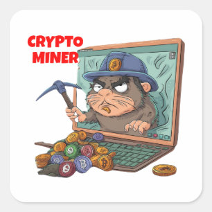 Crypto Miner Square Sticker
