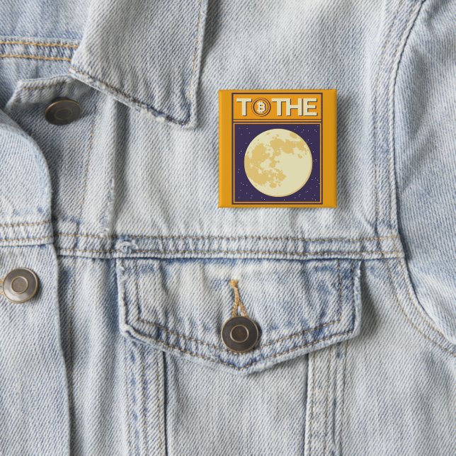 Crypto Moon 15 Cm Square Badge (In Situ)