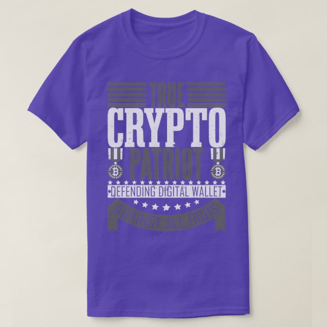 Crypto Patriot Investor Forex Trade Cryptocurrency T-Shirt (Design Front)