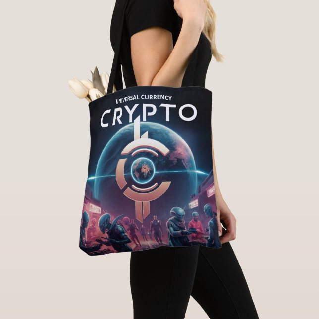 Crypto Planet Tote Bag (Close Up)