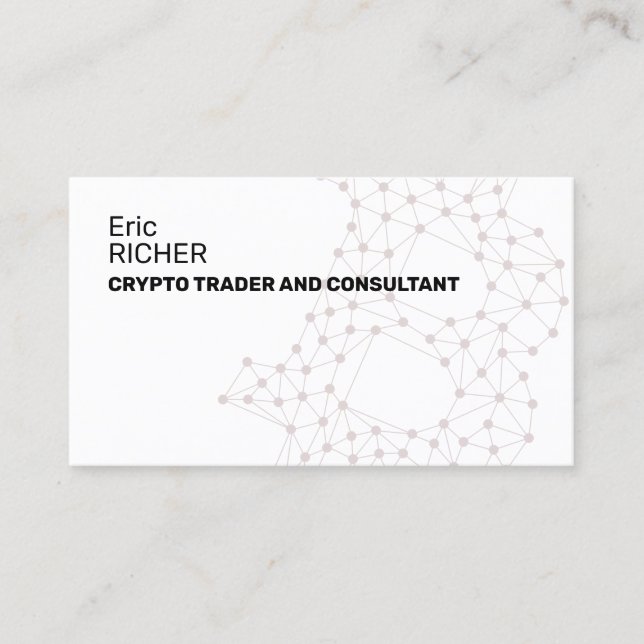 Crypto professional white business card (Front)