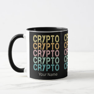 Crypto Retro Lettering Design For Cryptocurrency Mug