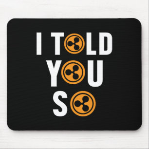 Crypto Ripple Cryptocurrency XRP Bitcoin Gift Mouse Pad