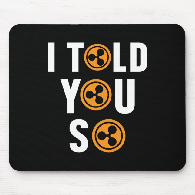 Crypto Ripple Cryptocurrency XRP Bitcoin Gift Mouse Pad (Front)