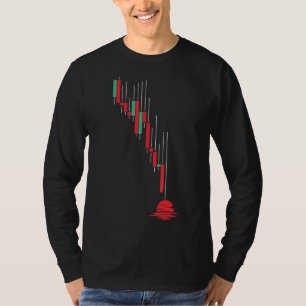 Crypto Trading Hodl Vintage Red Stock Chart T-Shirt