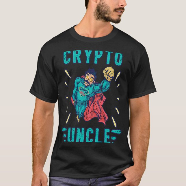 Crypto Uncle Bitcoin Coin Hodl  Cryptocurrency Out T-Shirt (Front)