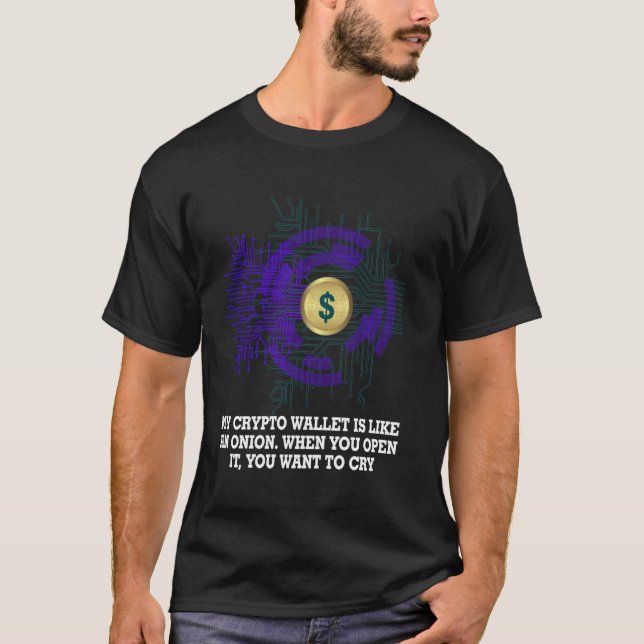 Crypto Wallet Mens Cryptocurrency T-Shirt (Front)