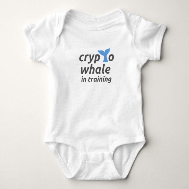 Crypto Whale in Training Baby Bodysuit (Front)