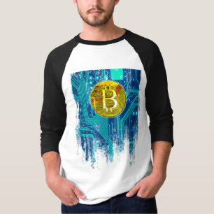Cryptocurrency Bitcoin and Circuit Board  T-Shirt