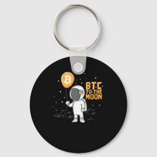 cryptocurrency Bitcoin Astronaut BTC to The Moon Key Ring
