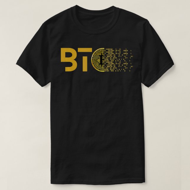 Cryptocurrency Bitcoin Crypto BTC  T-Shirt (Design Front)