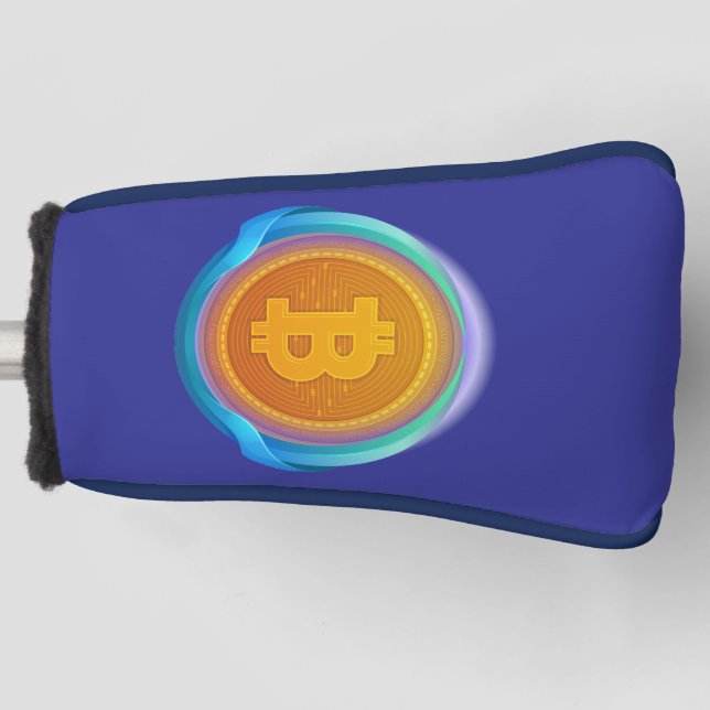 CRYPTOCURRENCY BITCOIN GOLF HEAD COVER (Front)