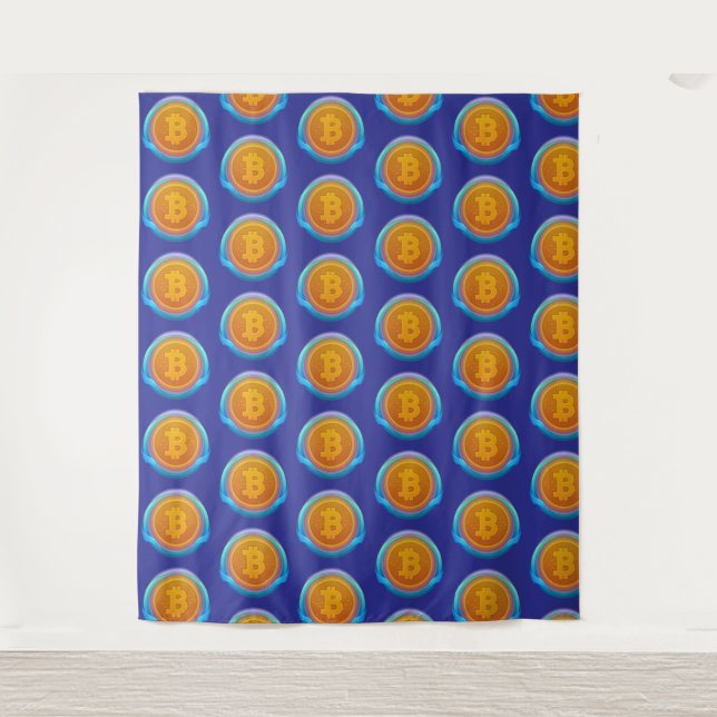 CRYPTOCURRENCY BITCOIN TAPESTRY (Front)
