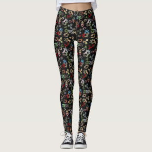 Cryptocurrency Colourful Money Pattern Leggings