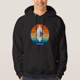 Cryptocurrency Ether Blockchain Etereum Retro Suns Hoodie