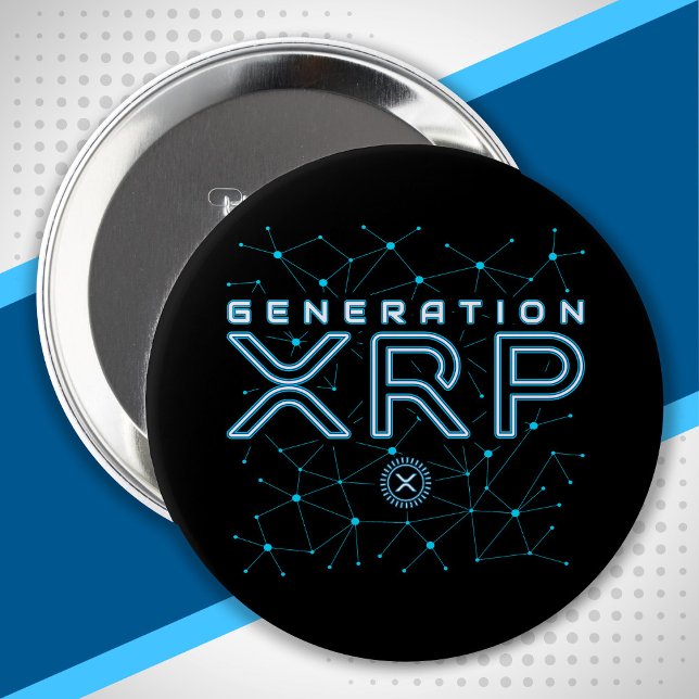 Cryptocurrency Generation XRP Crypto Blockchain 10 Cm Round Badge (Creator Uploaded)