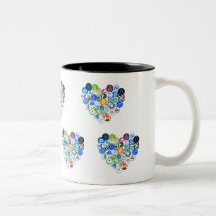 Cryptocurrency Heart Mug