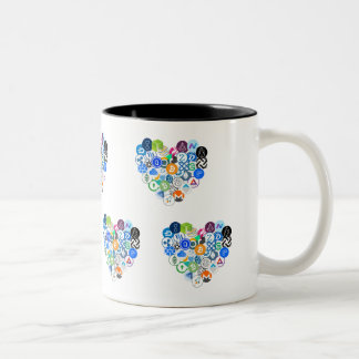 Cryptocurrency Heart Mug