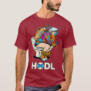 Cryptocurrency Matic Polygon HODL Space Man On T-Shirt