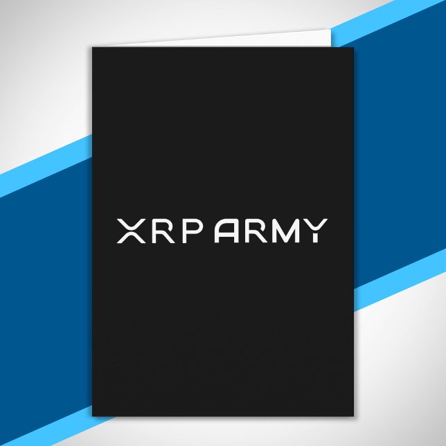 Cryptocurrency Meme XRP Army Quote Hodl Crypto Card (Creator Uploaded)