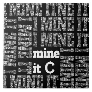Cryptocurrency mining ceramic tile