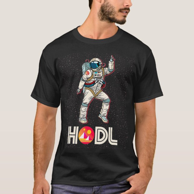 Cryptocurrency Talk MANA  HODL Decentraland Moon T-Shirt (Front)