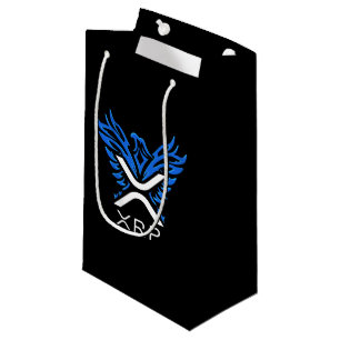 Cryptocurrency XRP Crypto Logo Blue Rising Phoenix Small Gift Bag