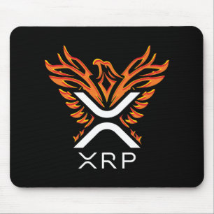 Cryptocurrency XRP Crypto Orange Rising Phoenix Mouse Pad
