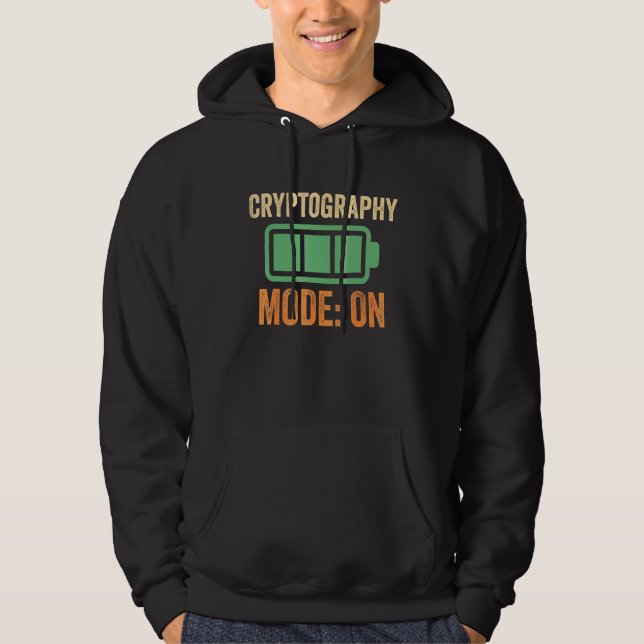 Cryptography Mode On Battery Design Hoodie (Front)