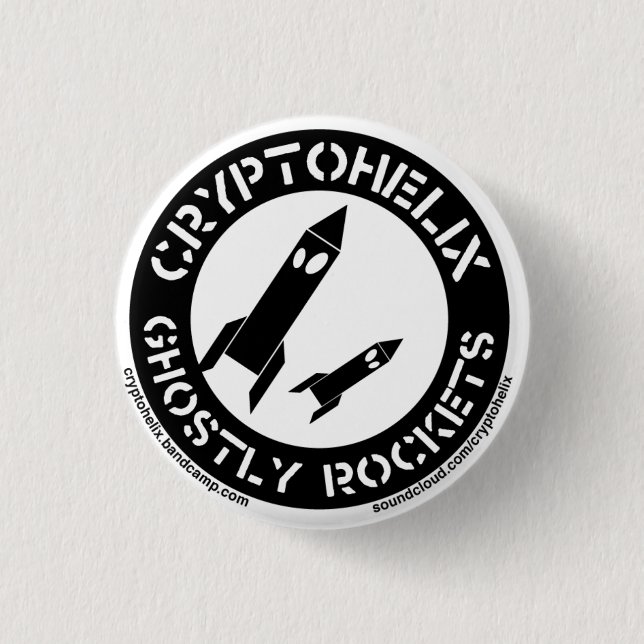 Cryptohelix - Ghostly Rockets 3 Cm Round Badge (Front)