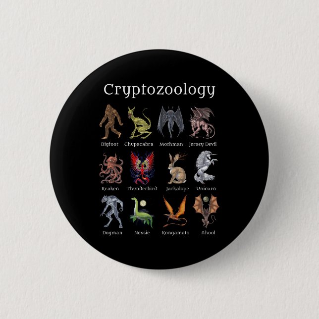 Cryptozoology Cryptid Creatures 6 Cm Round Badge (Front)